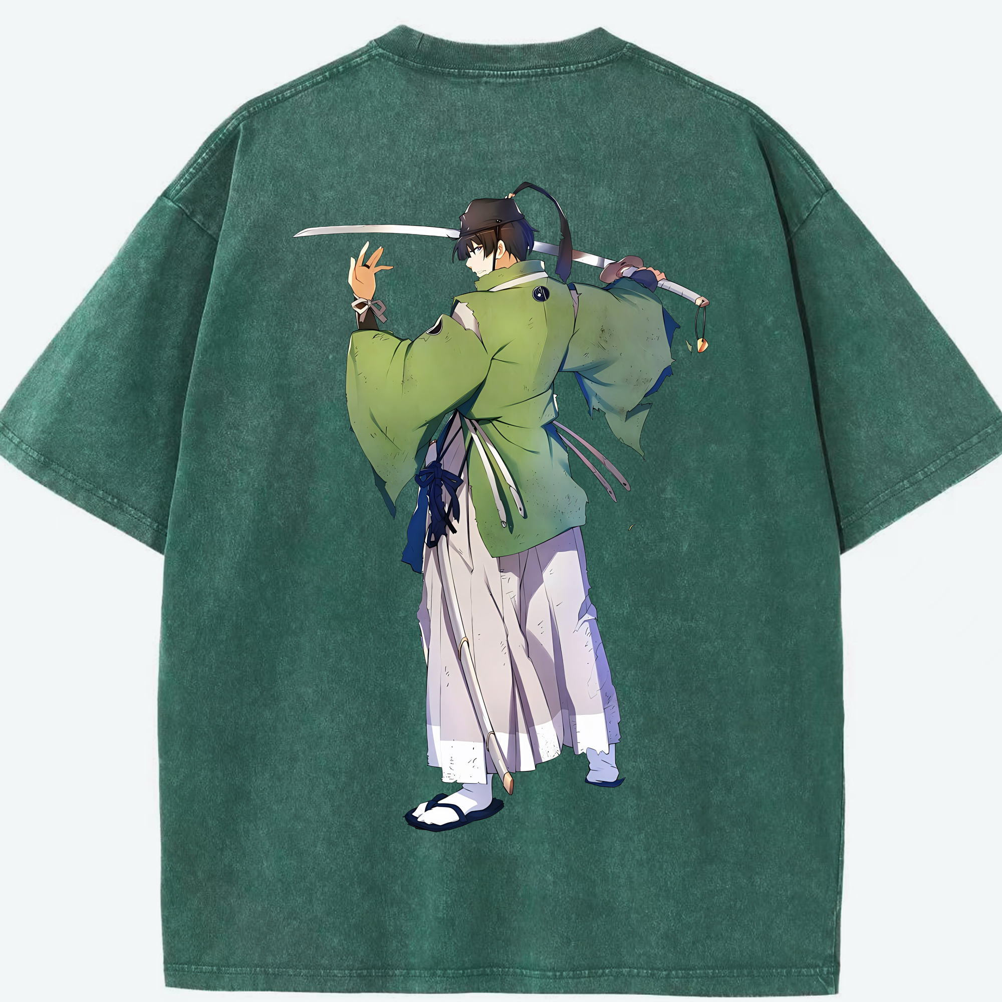 （画像用） 刀剣乱舞 Touken Ranbu 綿100% ヴィンテージ風 半袖Tシャツ（背面プリント）